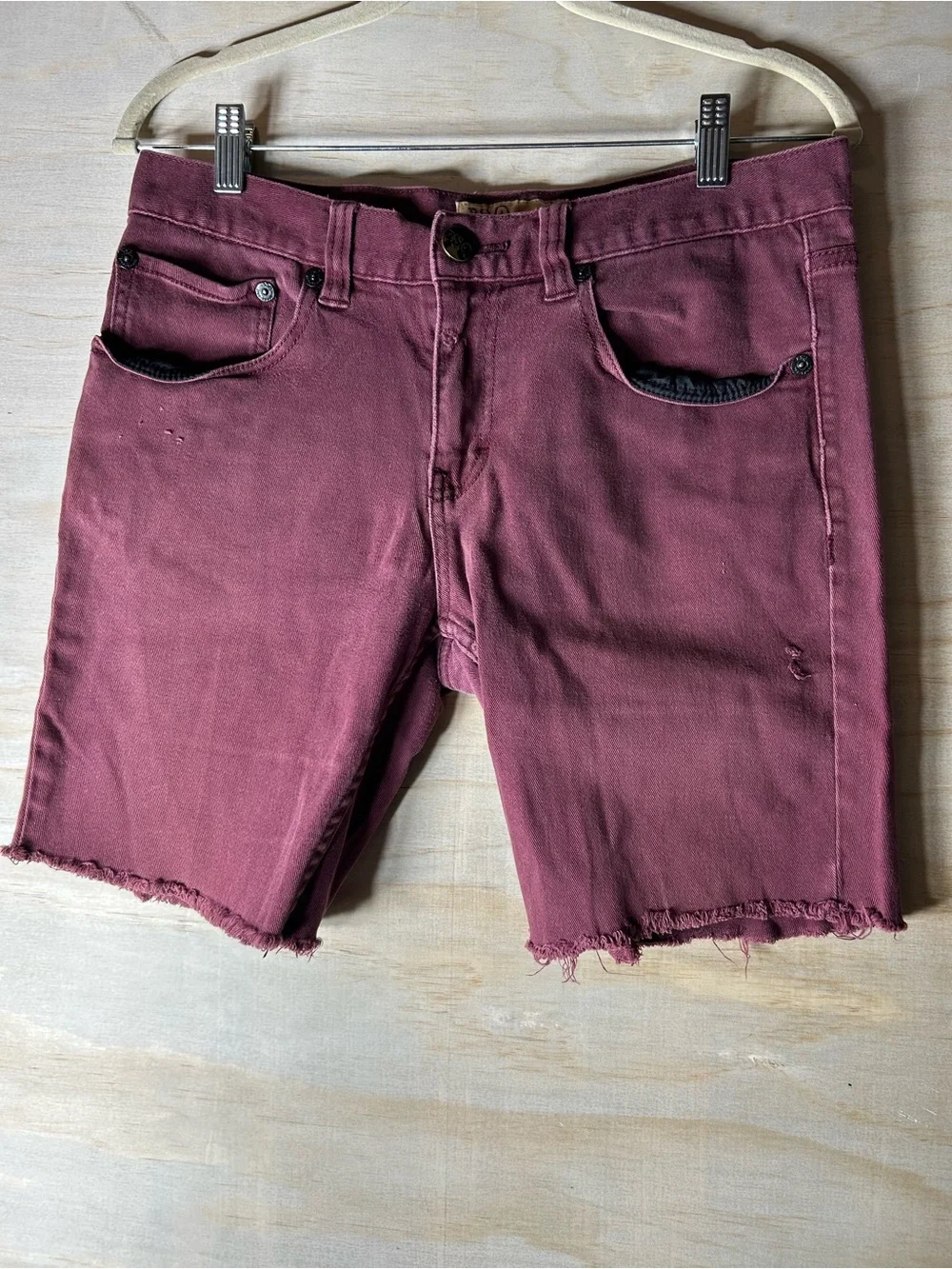 RSQ Burgundy Skinny shorts - Picture 1 of 6
